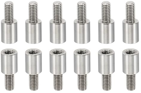PATIKIL 12pcs M3 Standoffs, M3 8+6mm Spacer Standoffs Steel Threaded Standoffs Screws Kit 3mm ID 5mm OD Metric Male Female Thread Adapters for Circuit Board PCB RC Drones Motherboard