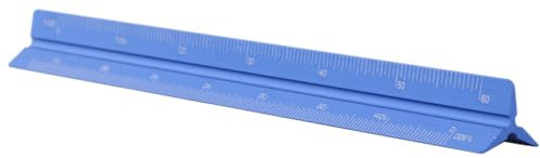 DAYnagh Dreieckiges Lineal, 17 cm, Metall-Lineal für Architekten, Aluminium-Lineal, metrisch 1:20, 1:25, 1:50, 1:75, 1:100, 1:125/1:100, 1:200, 1:250, 1:300, 1:400, 1:500 (2#, Kleine Skala)