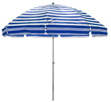 Sombrilla de Playa Ø 250cm, Parasol de Mercado Portátil para Exteriores con Protección UV UPF50+, 8 Varillas para Patio, Piscina y Jardín
