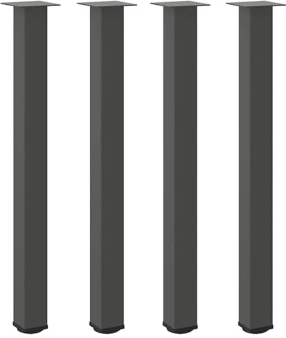 vidaXL Bartischbeine 4 STK. Anthrazit 90-92 cm Stahl