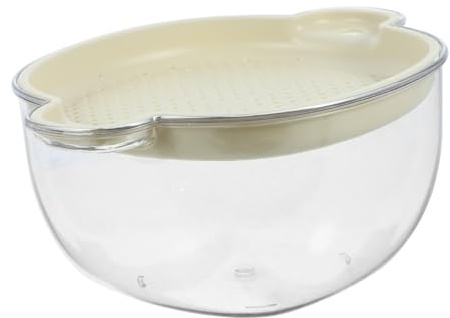 ABOOFAN Double Layered Vegetable Washing Basket Fruit Strainer Kitchen Salad Washing Bowl Bowl Collapsible Fruit Basket for Kitchen Use