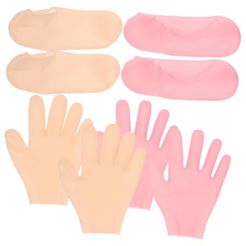 HAPINARY Silikon Fußmaske Peeling Socken Elastisch für Trockene Füße und Hände Schutz Spa Fußpflege Zuhause Handpflege