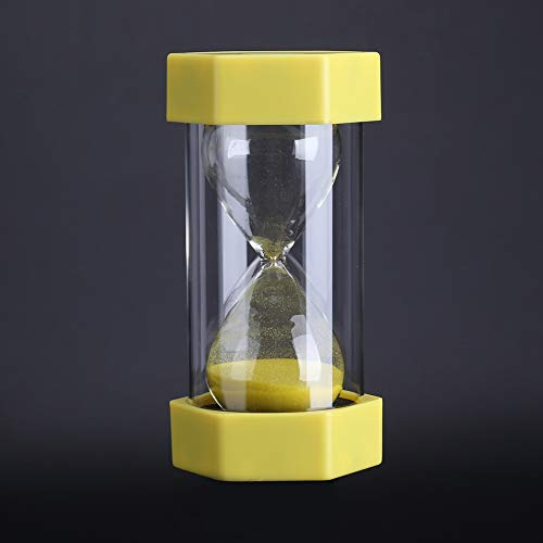 Tomvorks Timer di Sabbia 3, 10, 20, 30, 60 Minuti per L'esercizio di Giochi di Cottura, di Arredamento per L'orologio per Home Office di Clessidra in Plastica di Alto Grado con Design, (1