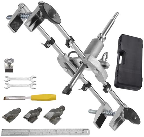 Door Lock Mortiser Kit, Mortise Lock Jig, Keyhole Slotting Machine, 16.5/18/20Mm Tungsten Steel Blade, 12#/14# Open-end Wrench, Door Thickness 3.5-10Cm, Linear Ball Bearing Slide, for Wooden Door