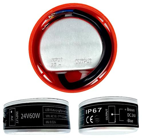 Sone Smart One Fuente de alimentación LED 24 V 60 W IP67 - Transformador compacto para caja de empotrar FI60 - Driver 24 V impermeable para cintas LED interiores y exteriores