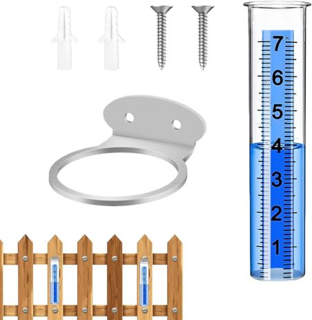 Rain Gauges For Yard - Freeze Proof Rainfall Meter,Transparent Accurate Measuring Tool With Large Clear Numbers For Lawn Backyard Farm, Easy To Read