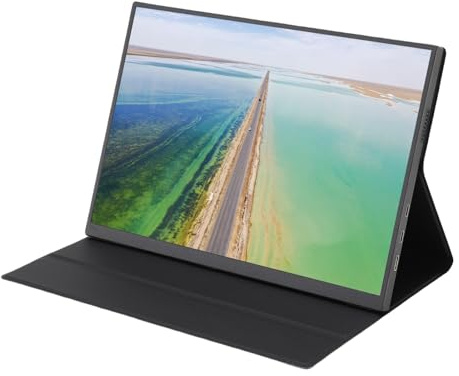 Denash Portable Monitor 12.3 Inch 1080P HD USB C HDMI Ultra Slim Travel Monitor with Protective Case, Gaming Monitor External Monitor for Laptop PC Phone