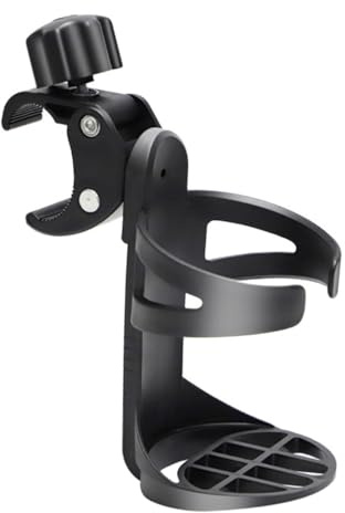 Mikinona Portavasos Para Cochecito y Andador Ajustable, Soporte Robusto Para Botella y Taza, Compatible Varillas y Tubos, Adecuado Para Exteriores y Uso Silla De Ruedas