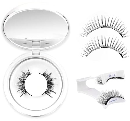 Faux Cils Magnetique Naturel,Faux Cils Magnetique avec Applicateur,Cils Magnétiques Sans Colle,pour Le Maquillage Quotidien Ou Les Rencontres, Mariages,Cils Magnetique Facile à Porter et à Enlever