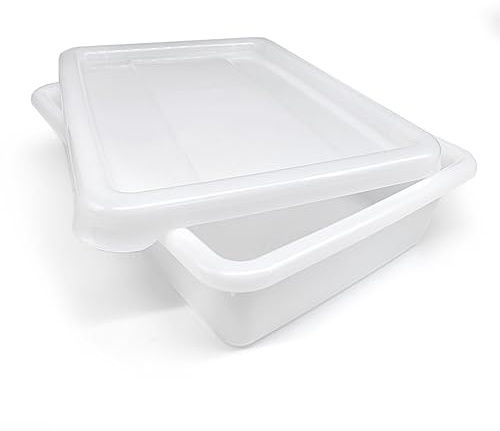 Bandeja Alimentaria Resistente con Tapa 2,2L Sin BPA Cocinas y Restaurantes