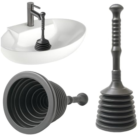 Peniche Sink plungers for Unblocking - Sink Plunger for Bathrooms Kitchens Sinks Baths and Showers Unblocker - Shower Plungers for Unblocking - with Large Bellows (Large)