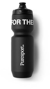 Puresport Sports Bottle, Matte Black, 720ml Leak-Proof Training Water Bottle, BPA-Free Reusable Drink Bottle for Gym, Running & Hyrox, Wide Mouth for Electrolytes & Ice