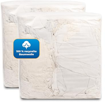Hygiene Guru® Putzlappen Industrie Weiß (2x10 kg) - Hochsaugfähige Reinigungstücher nach DIN 61650 - Ideal für Werkstatt & Haushalt - Industrieputzlappen Nachhaltig & langlebig