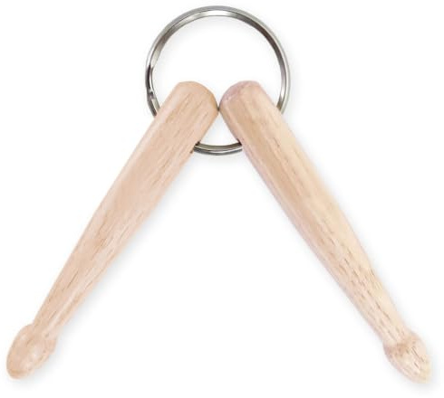 keepdrum Drumsticks Schlüsselanhänger aus Holz Geschenk für Schlagzeuger