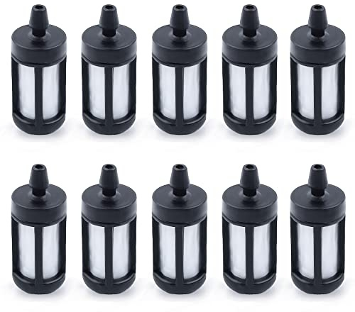 Haishine 10Pcs Kraftstofffilter für STIHL Gebläse und Sägen 3/16 Einlass 00003503502 ZF-4 ZF-5 | Ersatzfilter für Kettensägen, Trimmer, Gebläse und Trennsägen; 10 Stück für die routinemäßige Kraftstoffwartung