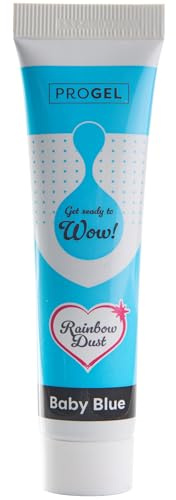 Rainbow Dust ProGel® Concentrated Food Colour, Baby Blue Colouring Gel For Baking and Cake Decorating, 25g Tube