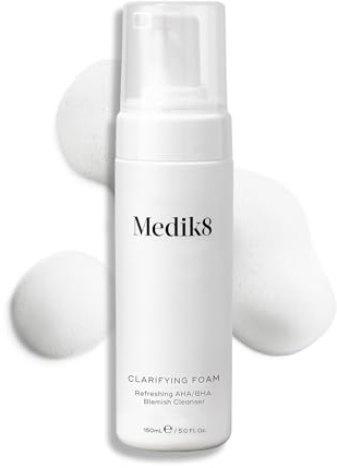 Medik8 Clarifying Foam - Refreshing AHA/BHA Blemish Cleanser - Hydrates & Smooths - For Blemish-Prone Skin - 150ml