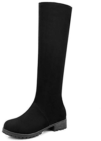 Cocey Botas planas de caña larga para mujer