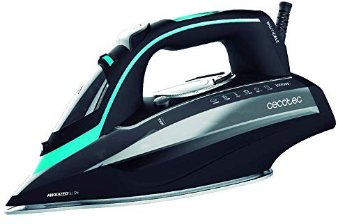 Cecotec 3D Force Anodized 750 Smart - Ferro a vapore, Doppia piastra anodizzata, Schermo LCD, Anticalcare, Spegnimento automatico.