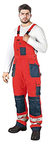 Leber&Hollman LH-FMNX-B_CGS46 - Peto protector con formas (46 cm), color rojo, azul oscuro y gris