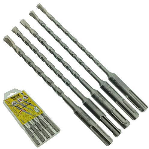 SabreCut 5pcs SDSAK4 5mm-7mm x 160mm PGM Approved SDS+ Drill Bits | PGM approved carbide tip and reinforced chrome vanadium core drill stone, concrete and brick with long service life