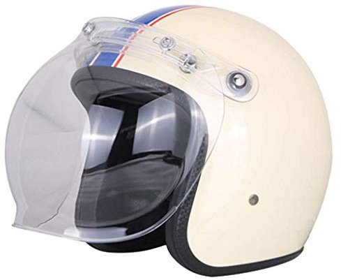 GAOZ Casco Jet Moto Aperto, Scooter Scodella Caschi Motorino Vintage Chopper Portatile Jet Moto Design di Protezione Buffer EPS, Omologato DOT/ECE, 57-64 cm