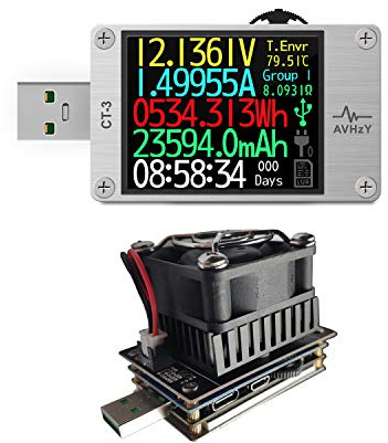 USB Power Meter USB 3.1 Tester Digital Multimeter Current Tester Voltage Detector Lua Interpreter Integrated DC 29V 6A PD 2.0/3.0 QC 2.0/3.0/4.0 pps Trigge… (CT3+SM-LD-00)