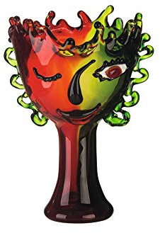 GILDE GLAS art Skål Pokal – present och dekoration för samlare – H 30 cm