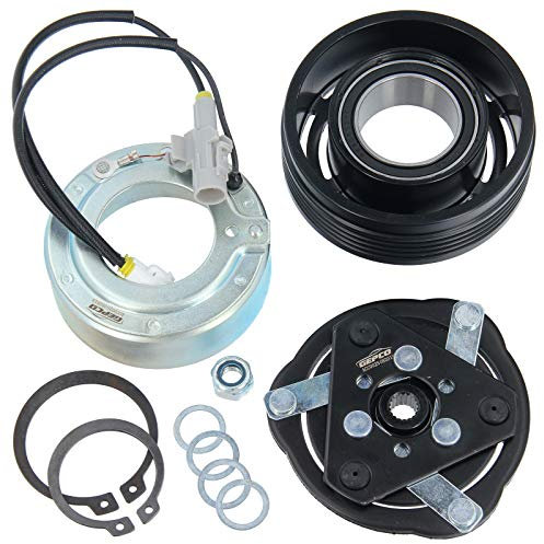 GEPCO Klimakompressor Magnetkupplung Riemenscheibe Magnetspule 12V 4 Rillen Ø90mm kompatibel mit Suzuki Swift III 2005-2018 SX4 GY/EY 2006-2018
