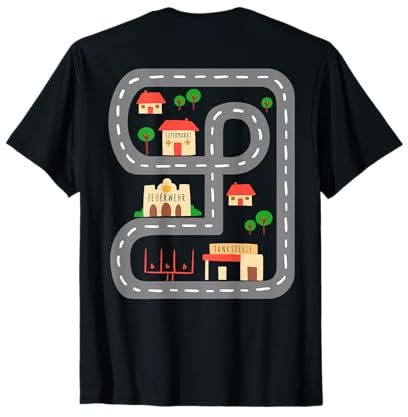 Autostraße Spielmatte Straße Auf Rücken Zum Spielen T-Shirt