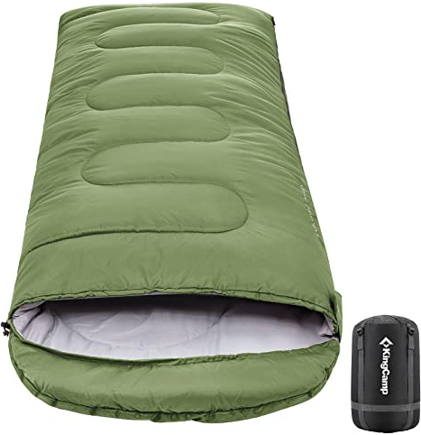 KingCamp Sac de Couchage d'hiver Unisexe pour Adulte Olive R (190 + 30) x 80 cm