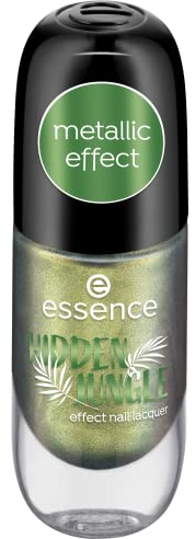 essence HIDDEN JUNGLE effect nail lacquer, Nailpolish, Nagellack, Nr. 06 Magical Emerald, grün, gelig, glitzernd, intensiv, strahlend, glänzend, vegan, Mikroplastik Partikel frei (8ml)
