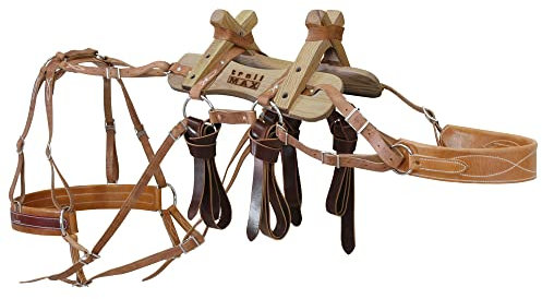 TrailMax Sattel aus massivem Eichenholz; Komplett-Sattel mit massiver Eiche; Packsattel für Pferd und Pantolette; Tahema-Stil, strapazierfähiger Eichen-Pack-Sattel mit Hermann Eichen-Geschirr Leder
