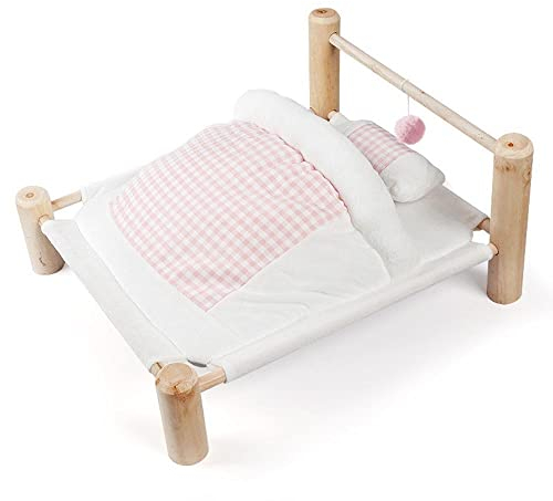 AnsonBoy Katzenstreu Im Japanischen Stil Geschlossen Abnehmbar Und Waschbar Katzendecke Winter Warm Haustierstreu Hundestreu Universell,Rosa