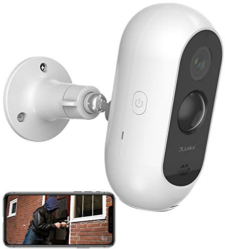 7links Akku-Outdoor-IP-Überwachungskamera, Full HD, WLAN & App, IP65