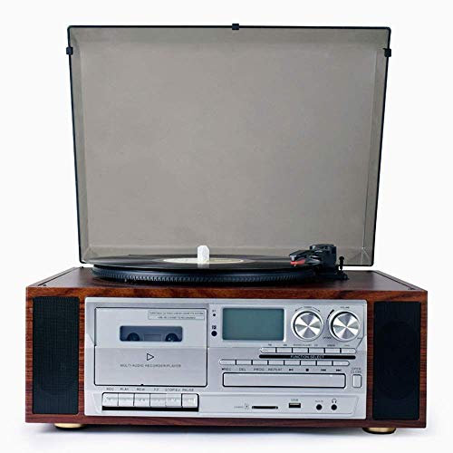 Tourne-disques rétro, Lecteur de Disque Vinyle Salon Moderne Ornements de Style européen Gramophone Bluetooth stéréo CD Radi