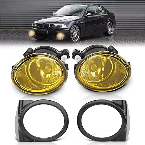 AutoBeeDen Nebelscheinwerfer für BMW (E46 E39 M-Tech Stoßstange M Sport Paket) 3er 5er M3 M5, 09/2000-12/2007, (HB SDN WGN CPE CONV) (Gelb)