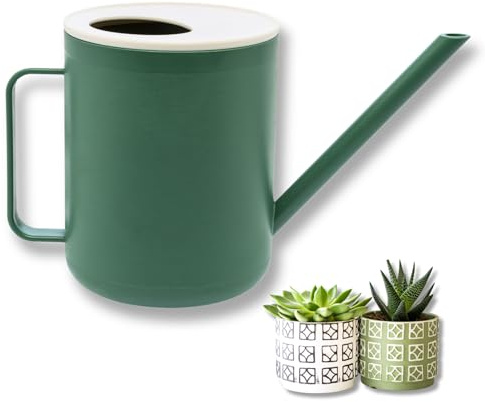 homiez Gießkanne Mug 900ml 0,9l für Zimmerpflanzen/Balkon/Drinnen aus Kunststoff, mit langem Ausgießer für Bewässerung von Blumen, Haus, Innen, Außen und Garten