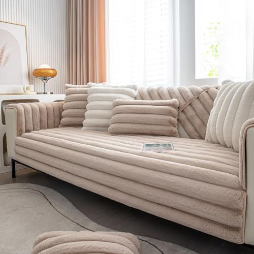 WYJHNLBEDC Sofa/Couch überzug/überwurf/überwurfdecke, Sofaschutz | Warmer Super Weicher Plush Sofabezug für Sofa L Form/U Form/Ecksofa 3/2/1 Sitzer, Sofaschutz Hund Kratzschutz Katze