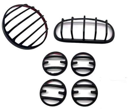 Motorrad-Lampenschirm Motorrad Front Scheinwerfer Blinker Rücklicht Grill Abdeckung Schutz Für Rebel Für CMX1100 Für CMX300 Für CMX 500 2020-2023 Scheinwerferschirm (Farbe : Matte Black-A3)