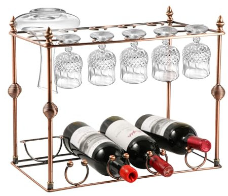 NQEUEPN Countertop Wine Rack, Champagne Glass Holder Stand Metal Cocktail Tree Stand Wine Glass Drink Cup Shelves Rack for Beverage Cocktails Martini Margarita Bar Party Display