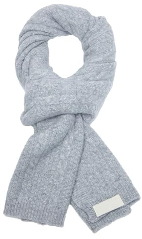 Herren Scraf Kaschmirschals Damen gestrickter Wickelschal Schalldämpfer, Hellgrau 9, One size