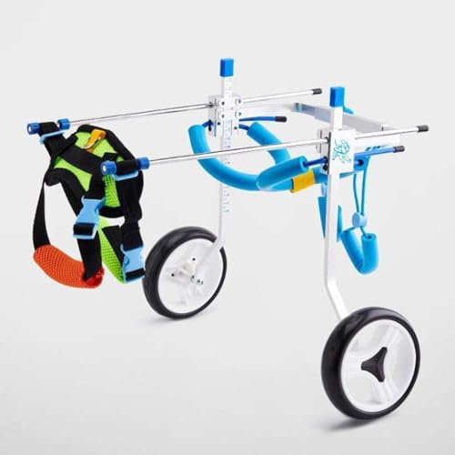 JQQJZLC Rollstuhl für Hunde und Haustiere, Verstellbarer Hunderollstuhl, Mobilitätshilfe für die Hinterbeine, Rollstühle, Wagen, Gehhilfe für die Hinterbeine von Haustieren, Bester Freund (M)