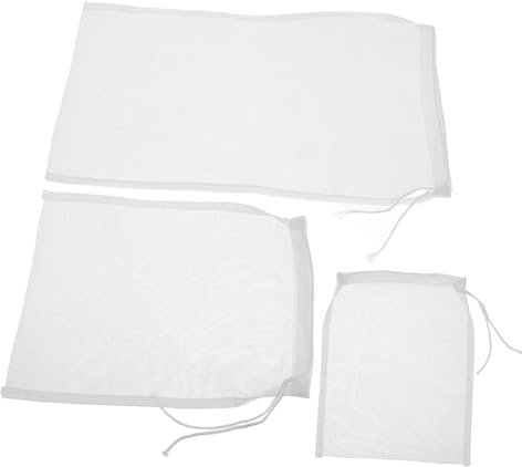OKUMEYR 3 Pièces Filtre Pour Jus Poche Filtrante Pour Lait De Noix Yaourt Thé Maille Fine Réutilisable Facile à Nettoyer