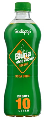 Sodapop Sirup Bluna Orange ohne Zucker, schnell & einfach zubereitet, 1 Flasche ergibt 10 L Fertiggetränk, 500 ml