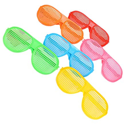 OATIPHO 6stücke Bunte Shutter Brillen Übergroße Party Sonnenbrillen Für Cosplay Foto Requisiten Und Kindergeburtstage Robuste Und Leichte Brille Für Kreative Feiern