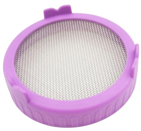 Mason Jar Sprout Lids, Sprouting Jar Strainer Lid, PP Mason Jar Sprouting Lids With Stainless Steel Screen For Wide Mouth Grow Bean Sprouts, For Broccoli Bean Radish Sprouts Alfalfa Sprouts
