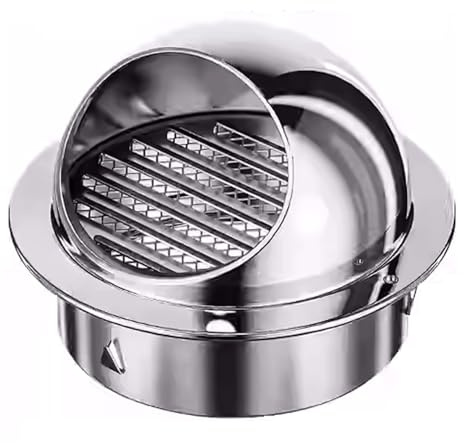 JHDXL Cappello del Camino, Fumaiolo Comignolo Canna, Camino in Acciaio Inox 304, Tappo Antipioggia per Camino, Comignolo Cinese Antivento, Tonda Per Stufa O Camino(13cm/5.1in)