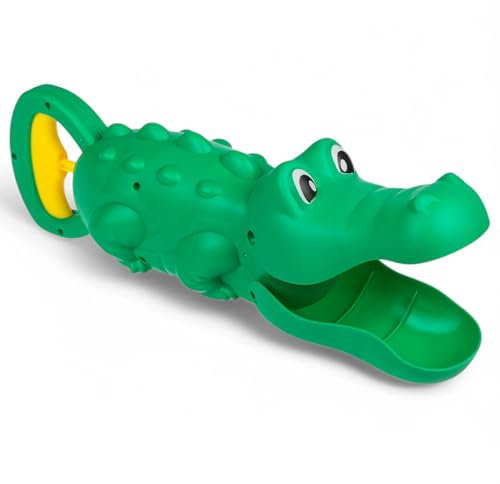 MIJOMA Sabbiera per bambini, escavatore per sabbiera e spiaggia, design di animali, giocattoli da spiaggia e giochi d'acqua per bambini dai 3 anni in su, giocattolo di sabbia all'aperto (Croc