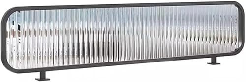 TMKDNNKG Glastrennwand für Esszimmer, Trennwand aus Glas für Essbereiche, Trennwand für Arbeitsplatten, Schreibtischteiler für offene Restaurants, Büros, Bars, Esszimmerteiler, gestreiftes Glas (Schw